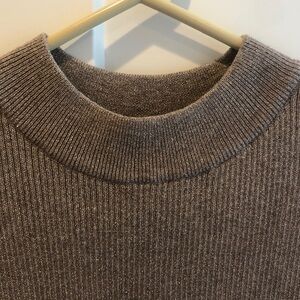Staccato Metallic Taupe Knit Top
